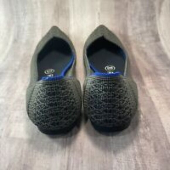 Rothy's Womens Shoes Size 6.5 The Point Flat Python RETIRED Walnut Blue - Picture 4 of 12